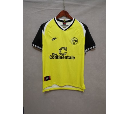 Dortmund 95/96 Home Yellow Soccer Jersey